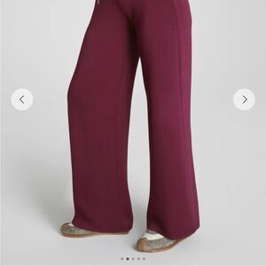 SPANX SZ MED TALL Plumb berry air essential Wide-Leg Pants
